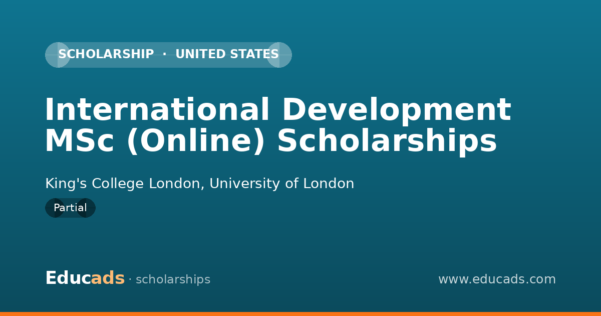 International Development MSc (Online) Scholarships scholarship