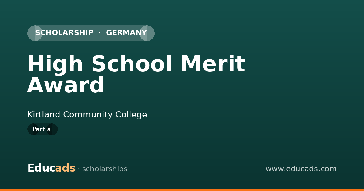 High School Merit Award scholarship
