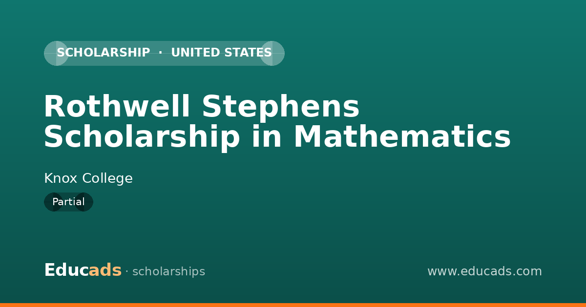 Rothwell Stephens Scholarship in Mathematics scholarship