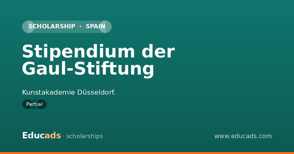 Stipendium der Gaul-Stiftung scholarship