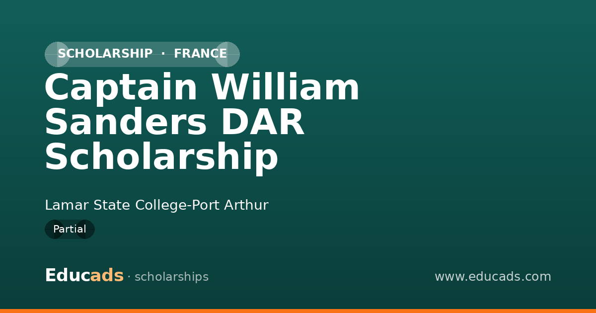 Captain William Sanders DAR Scholarship scholarship