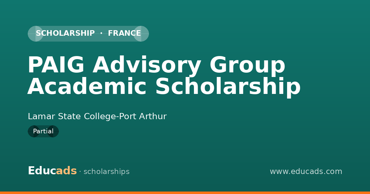 PAIG Advisory Group Academic Scholarship scholarship