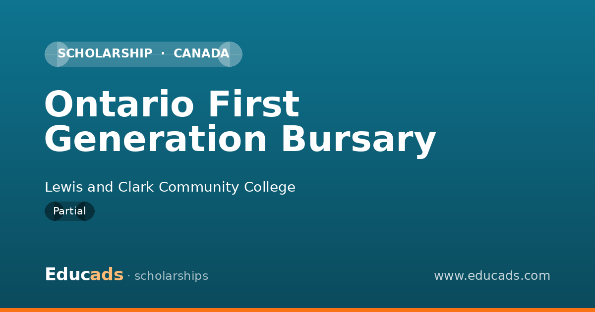 Ontario First Generation Bursary scholarship