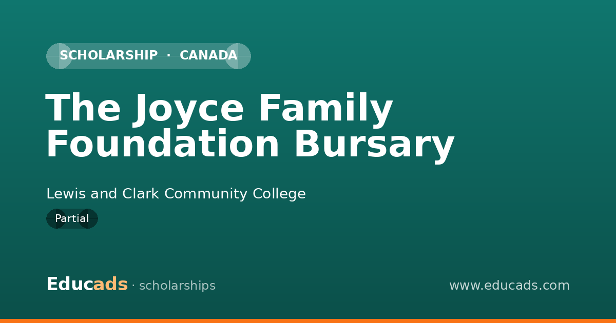 The Joyce Family Foundation Bursary scholarship