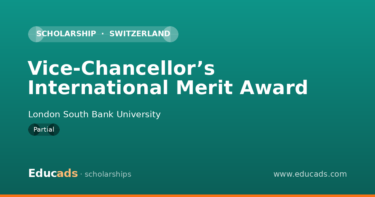 Vice-Chancellor’s International Merit Award scholarship