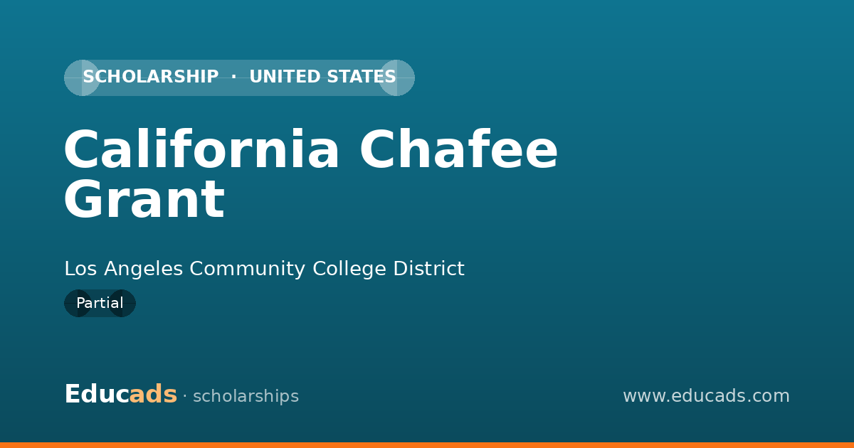 California Chafee Grant scholarship