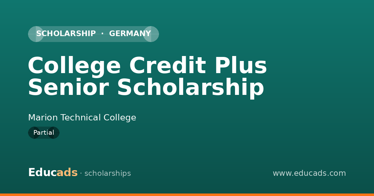 College Credit Plus Senior Scholarship scholarship