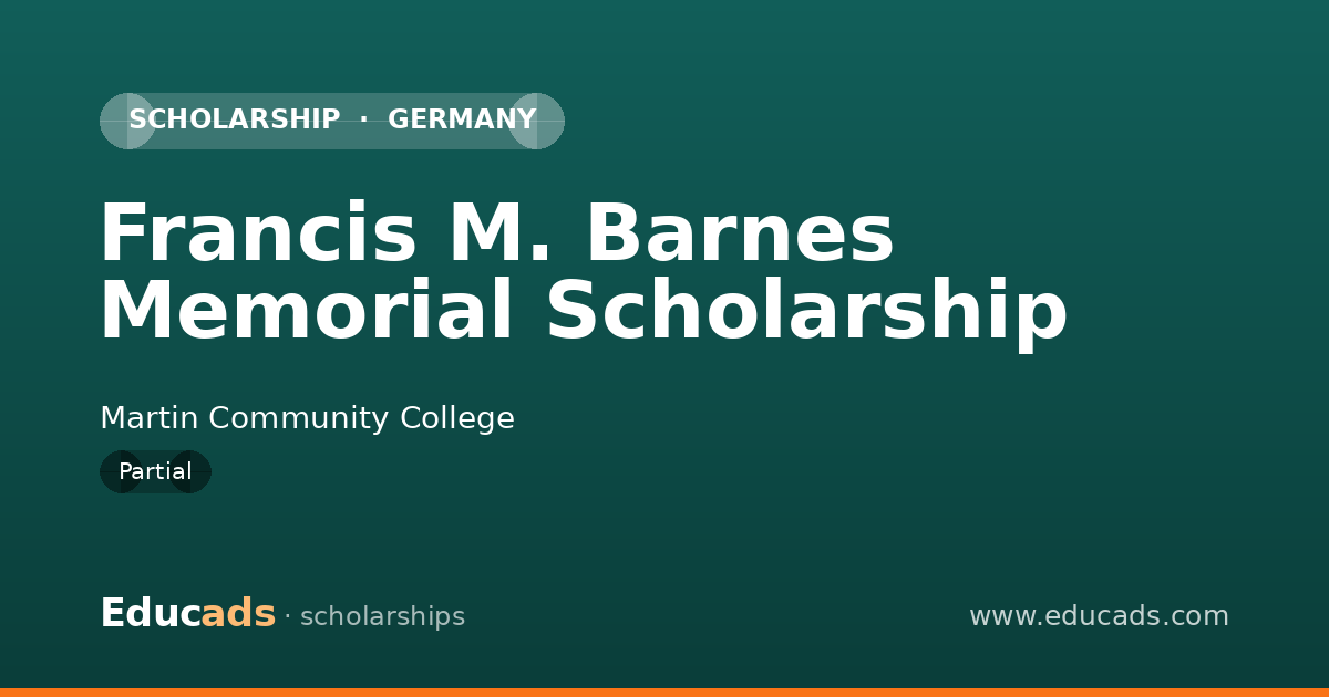 Francis M. Barnes Memorial Scholarship scholarship