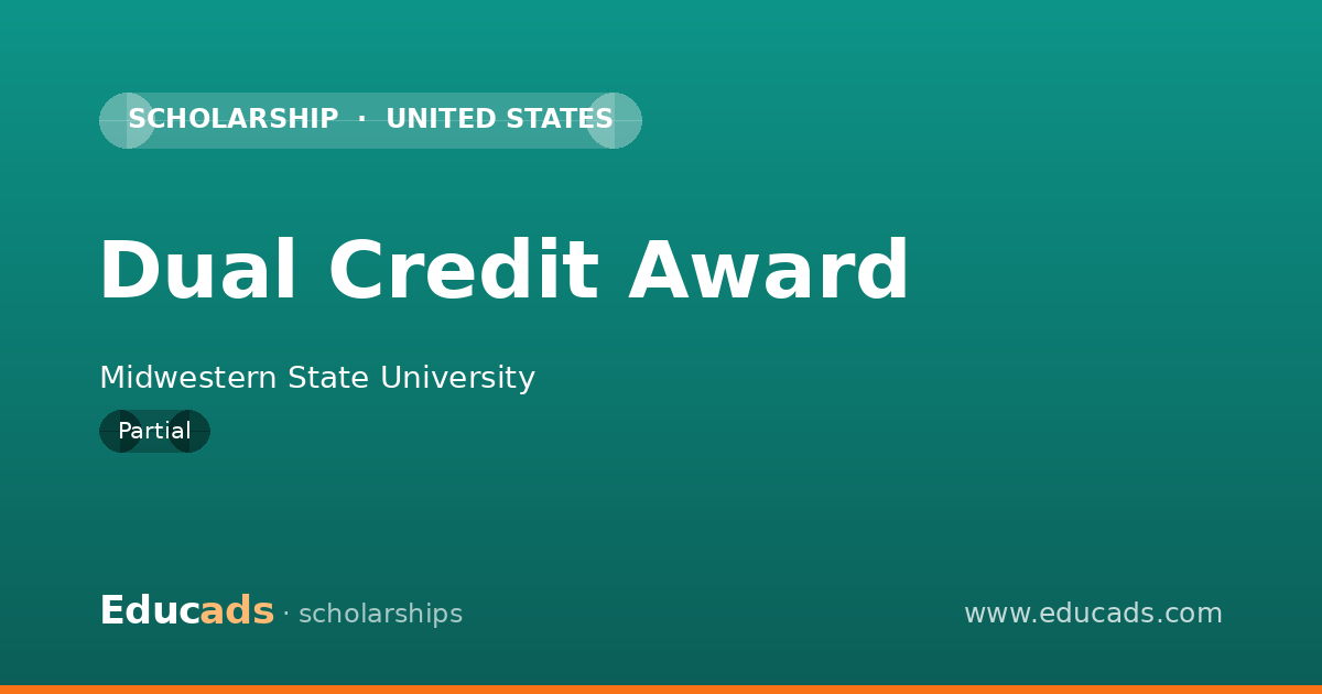 Dual Credit Award scholarship