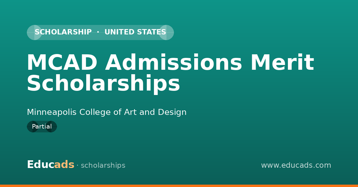 MCAD Admissions Merit Scholarships scholarship