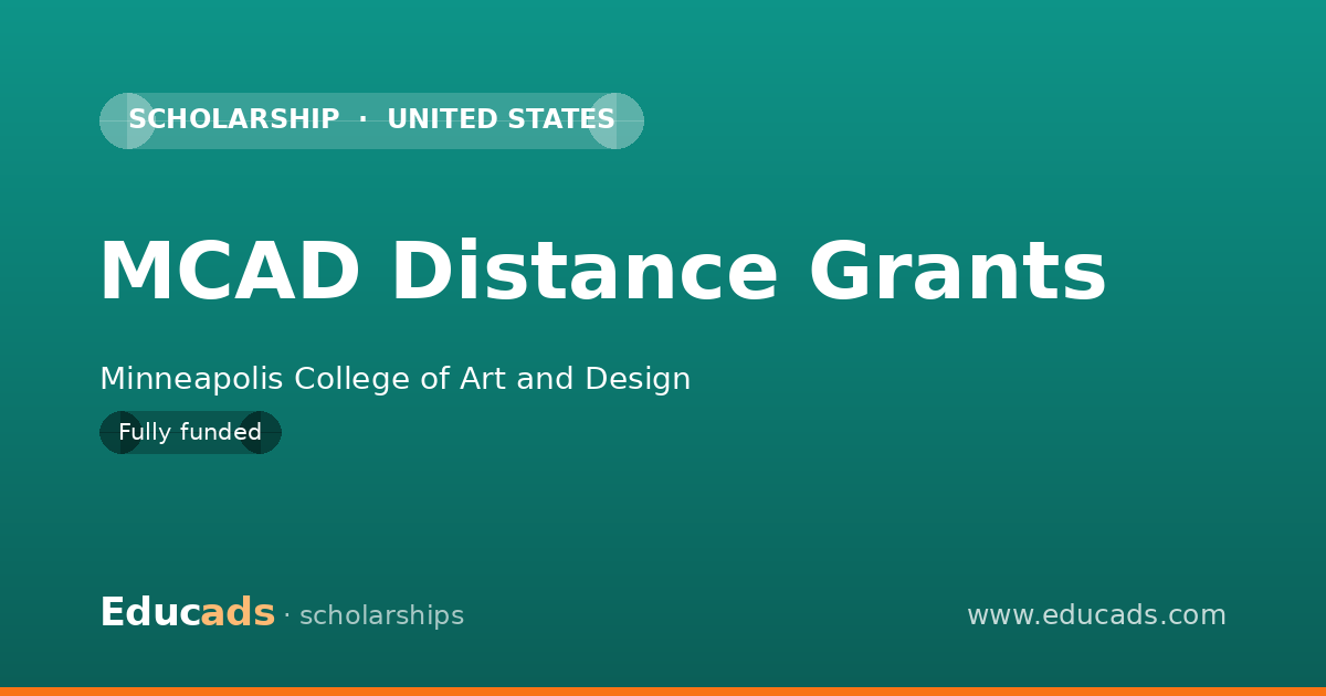 MCAD Distance Grants scholarship