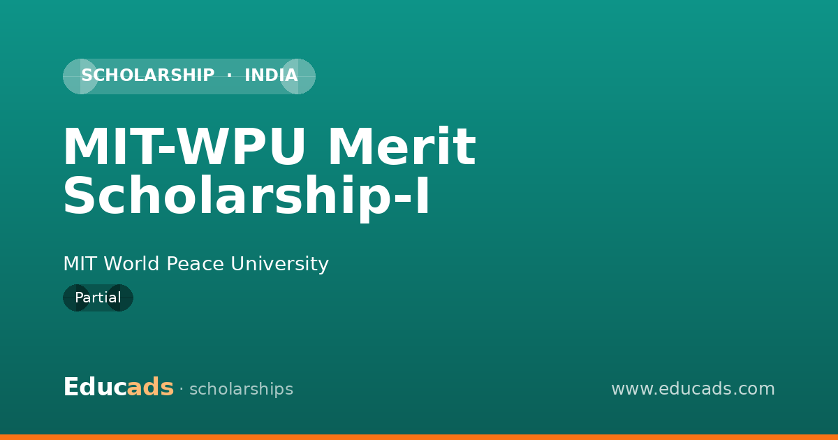 MIT-WPU Merit Scholarship-I scholarship