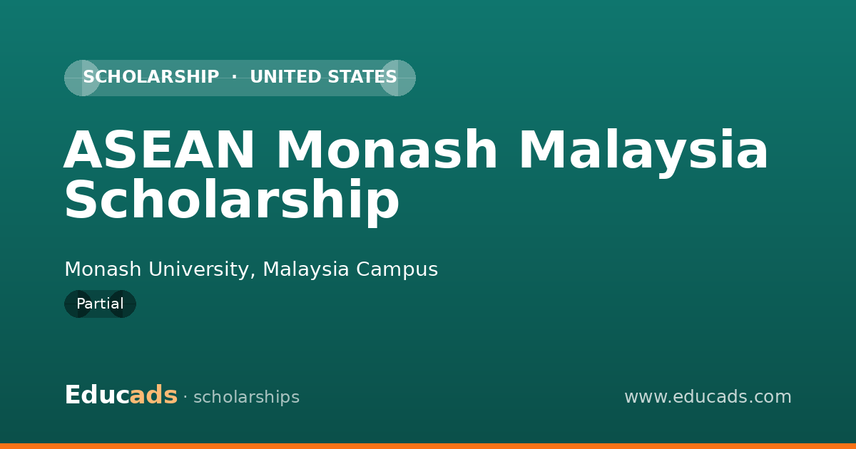 ASEAN Monash Malaysia Scholarship scholarship