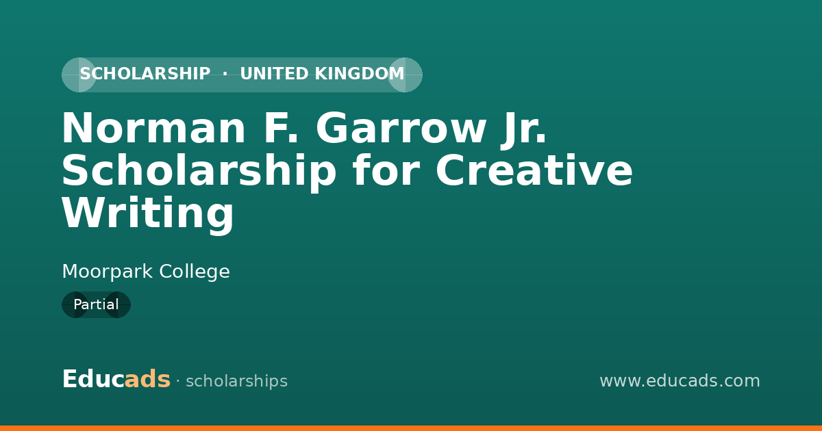 Norman F. Garrow Jr. Scholarship for Creative Writing scholarship