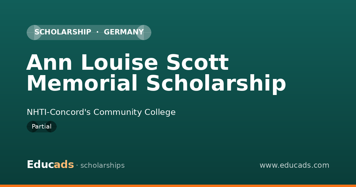 Ann Louise Scott Memorial Scholarship scholarship
