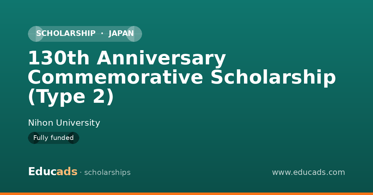 130th Anniversary Commemorative Scholarship (Type 2) scholarship