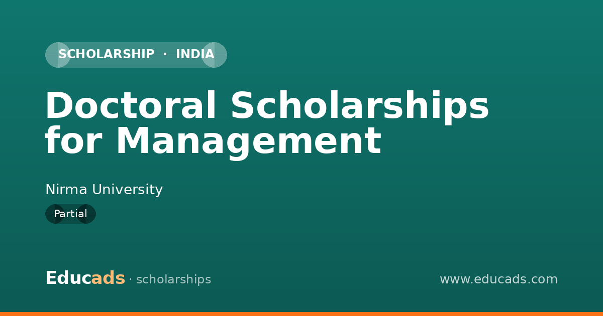 Doctoral Scholarships for Management scholarship