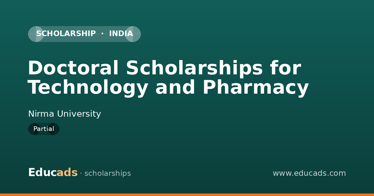 Doctoral Scholarships for Technology and Pharmacy scholarship