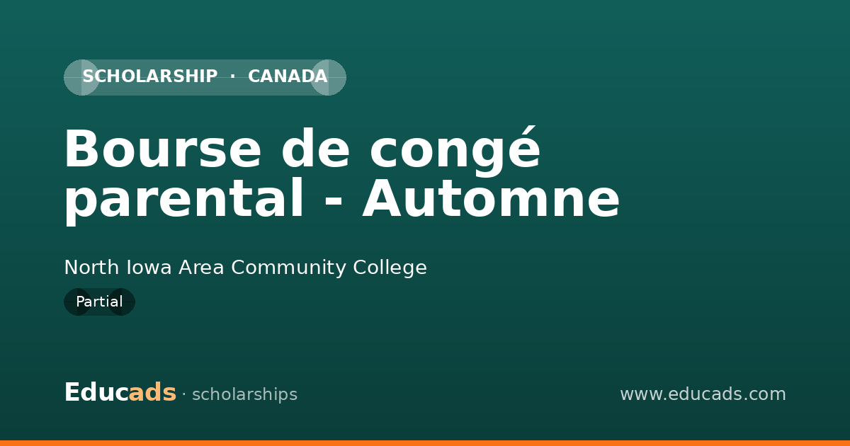 Bourse de congé parental - Automne scholarship