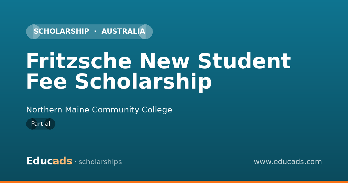 Fritzsche New Student Fee Scholarship scholarship