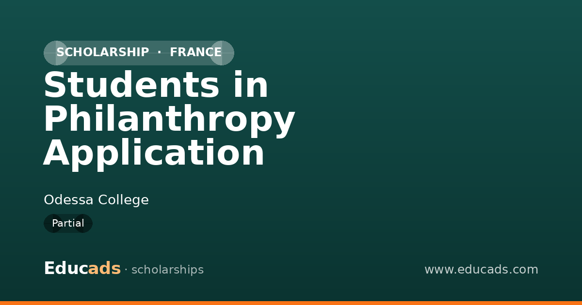Students in Philanthropy Application scholarship