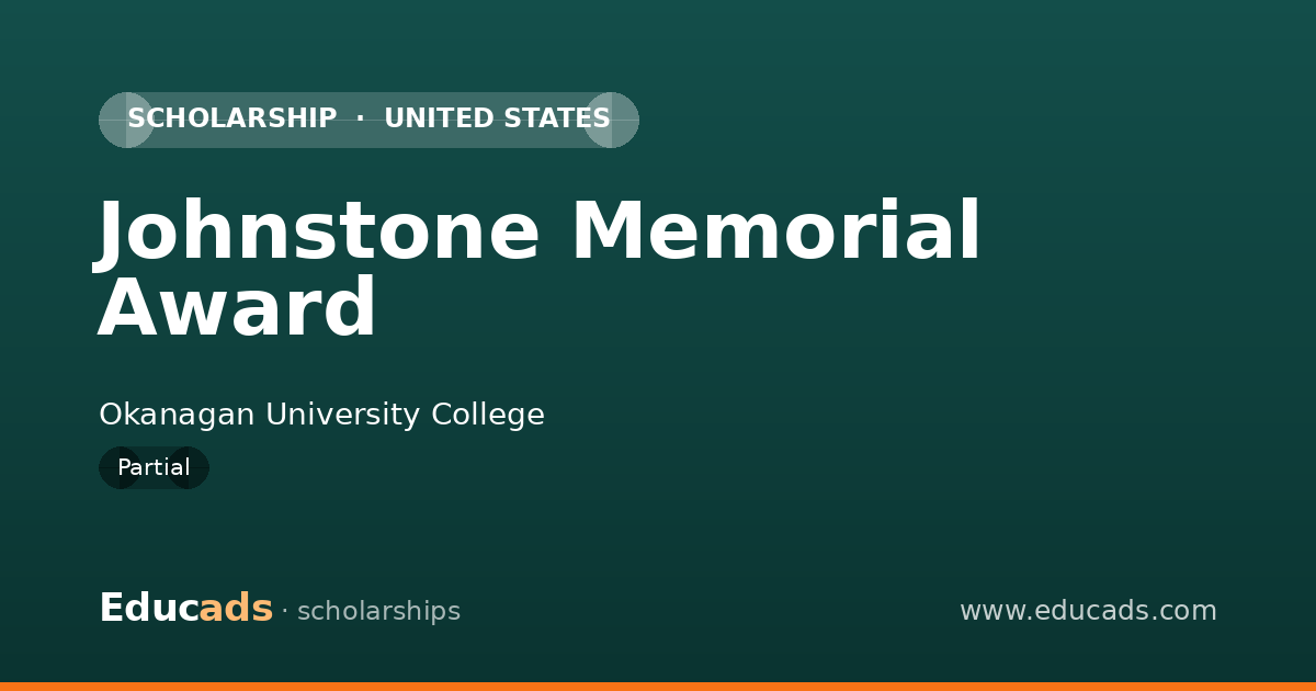 Johnstone Memorial Award scholarship