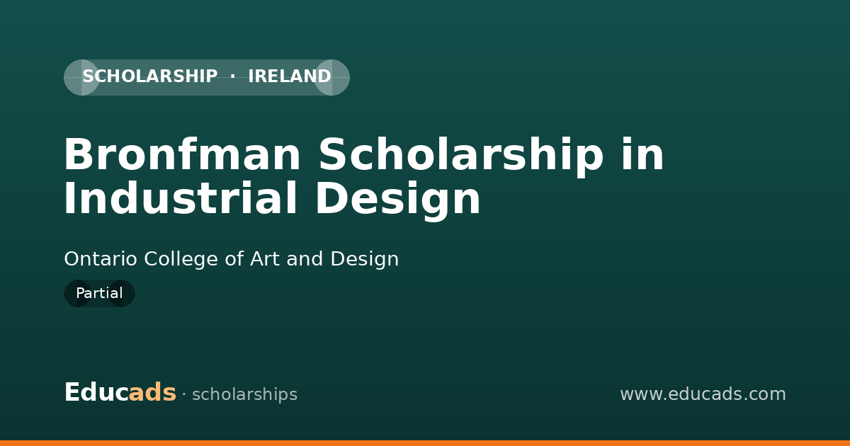 Bronfman Scholarship in Industrial Design scholarship