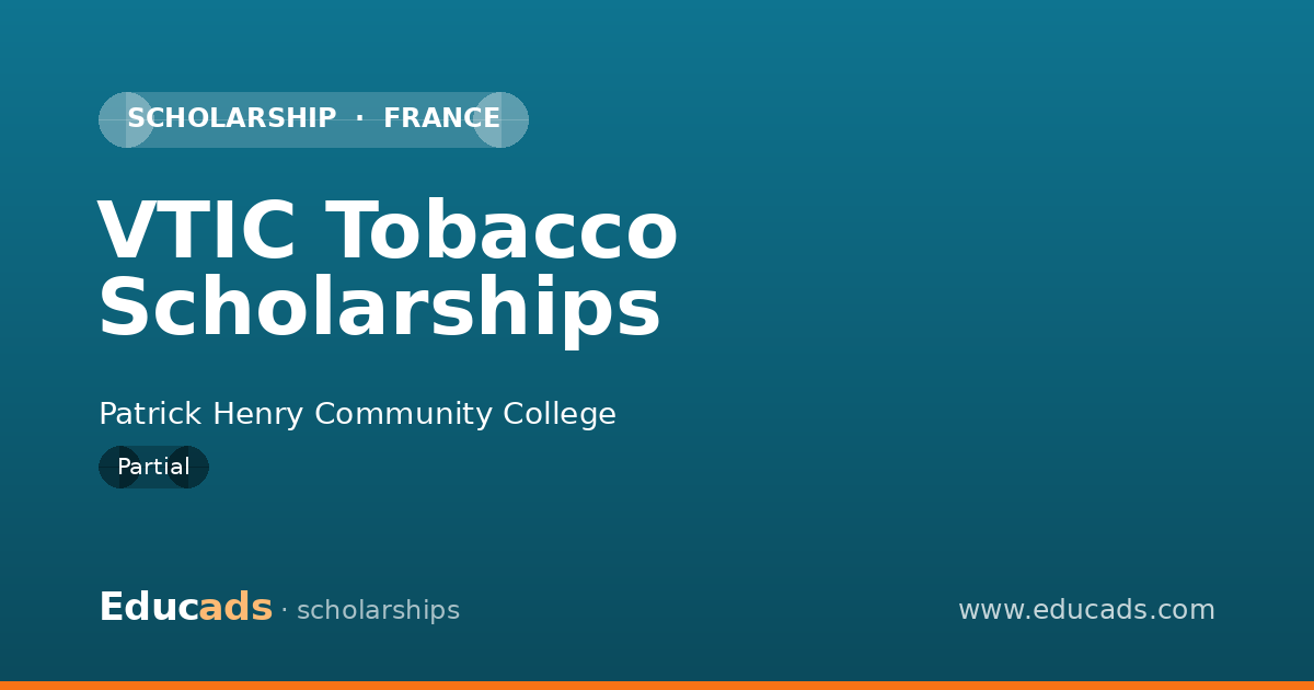 VTIC Tobacco Scholarships scholarship