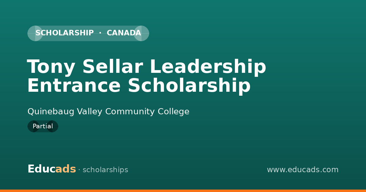 Tony Sellar Leadership Entrance Scholarship scholarship