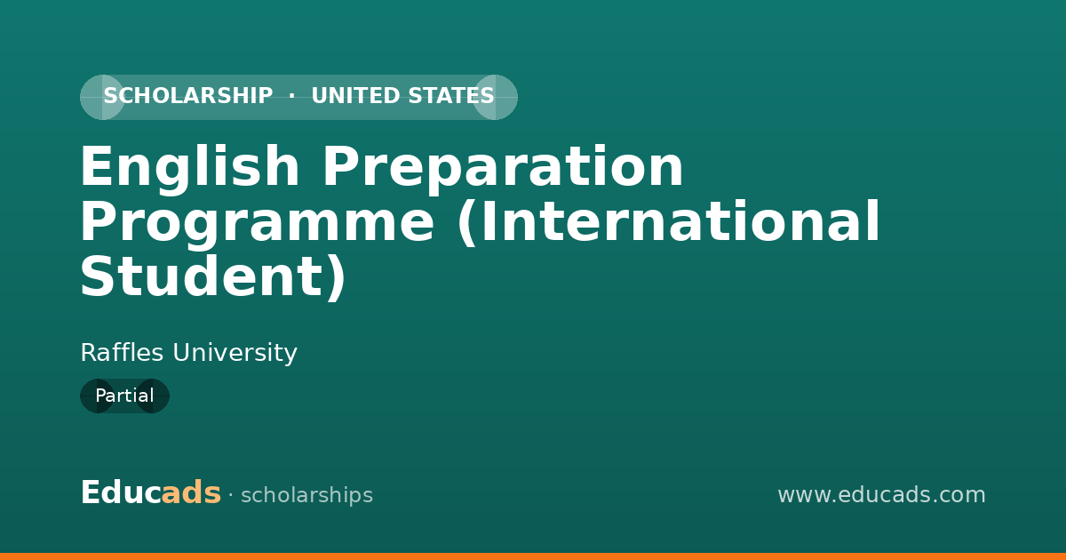 English Preparation Programme (International Student) scholarship
