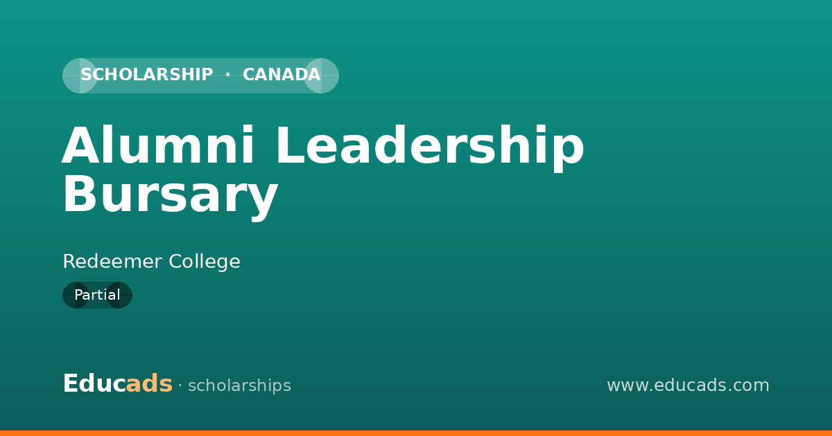 Alumni Leadership Bursary scholarship