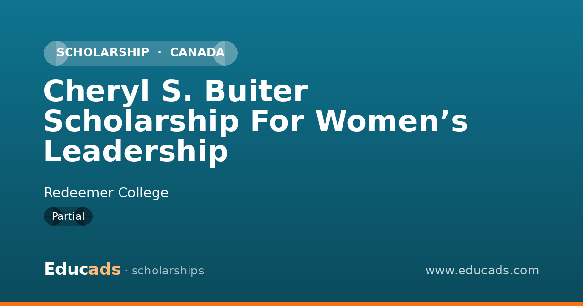Cheryl S. Buiter Scholarship For Women’s Leadership scholarship