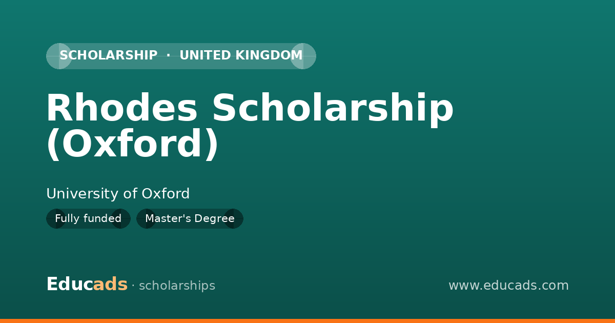 Rhodes Scholarship (Oxford) scholarship