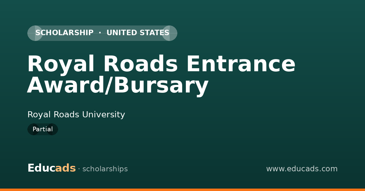 Royal Roads Entrance Award/Bursary scholarship