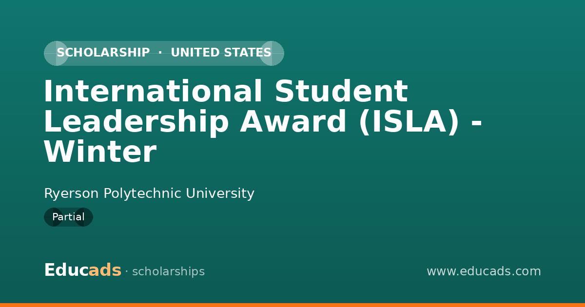 International Student Leadership Award (ISLA) - Winter scholarship