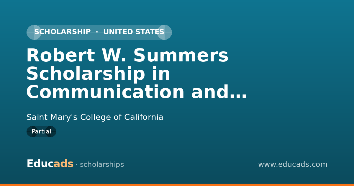 Robert W. Summers Scholarship in Communication and Journalism scholarship