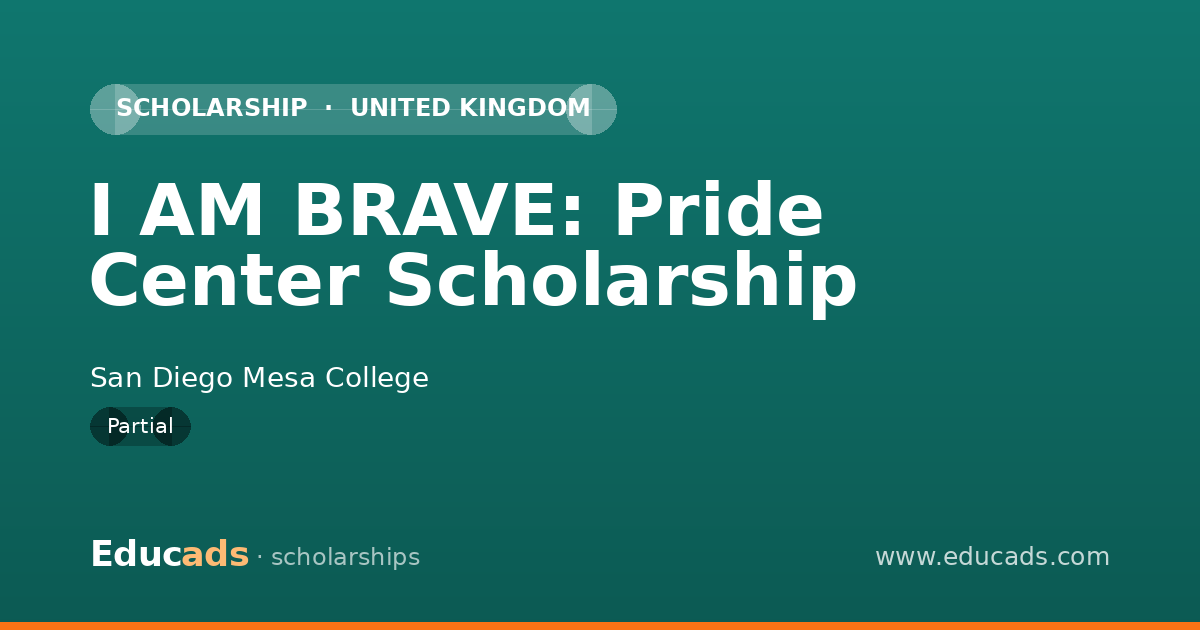 I AM BRAVE: Pride Center Scholarship scholarship