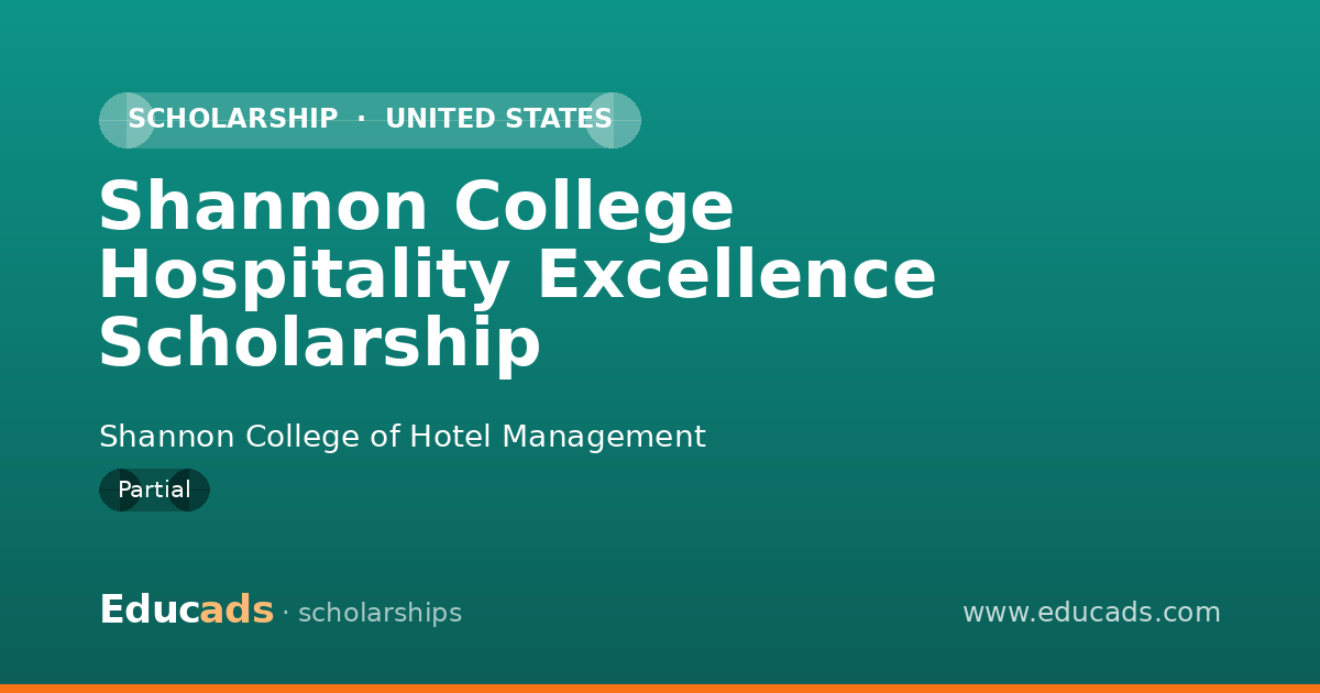 Shannon College Hospitality Excellence Scholarship scholarship