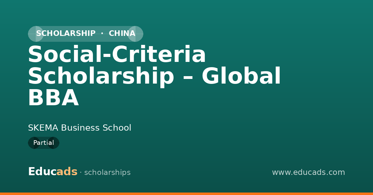 Social-Criteria Scholarship – Global BBA scholarship