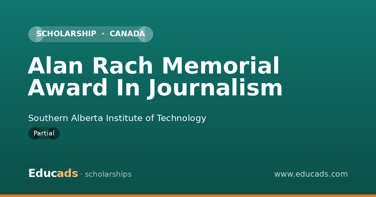 Alan Rach Memorial Award In Journalism scholarship