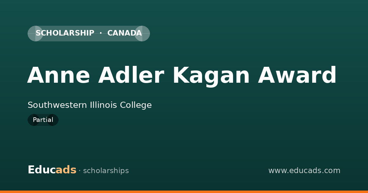 Anne Adler Kagan Award scholarship