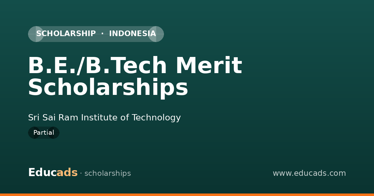 B.E./B.Tech Merit Scholarships scholarship