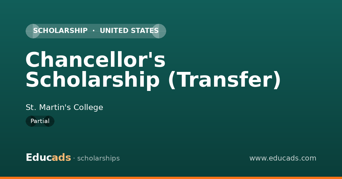Chancellor's Scholarship (Transfer) scholarship