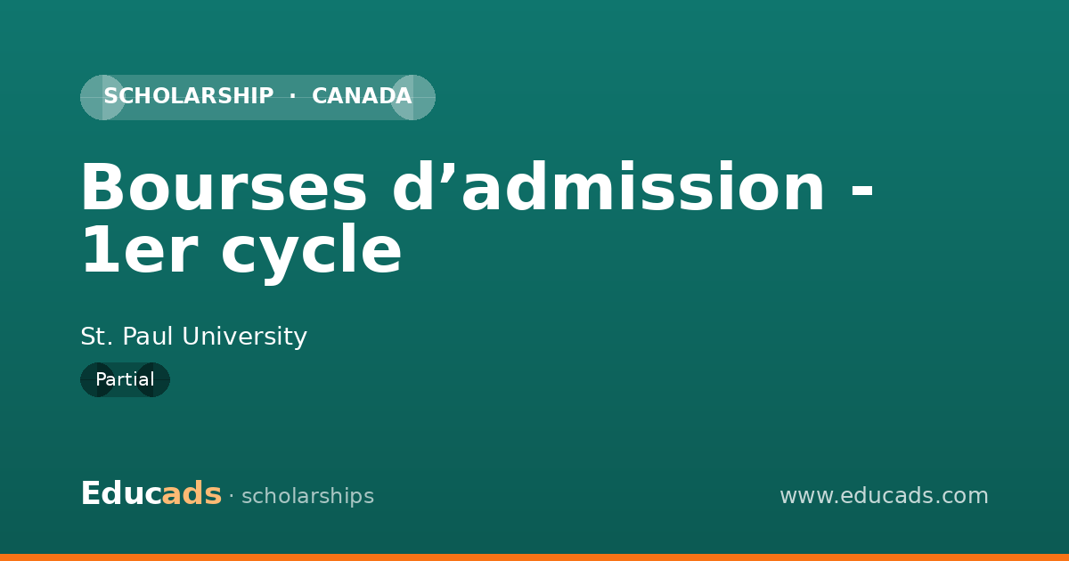 Bourses d’admission - 1er cycle scholarship