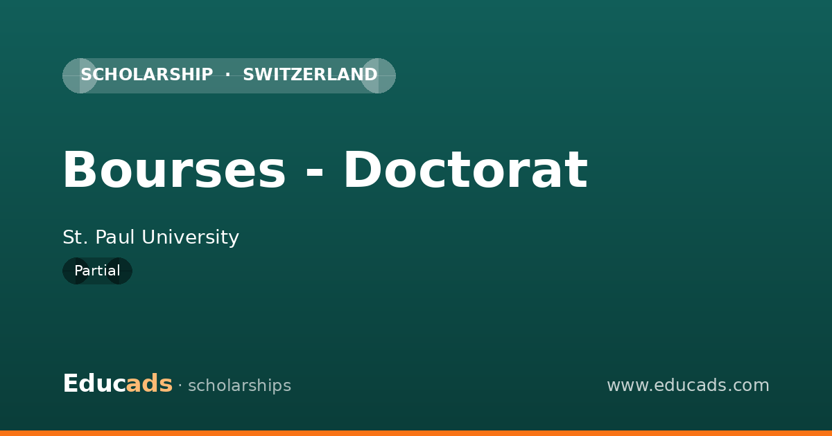 Bourses - Doctorat scholarship