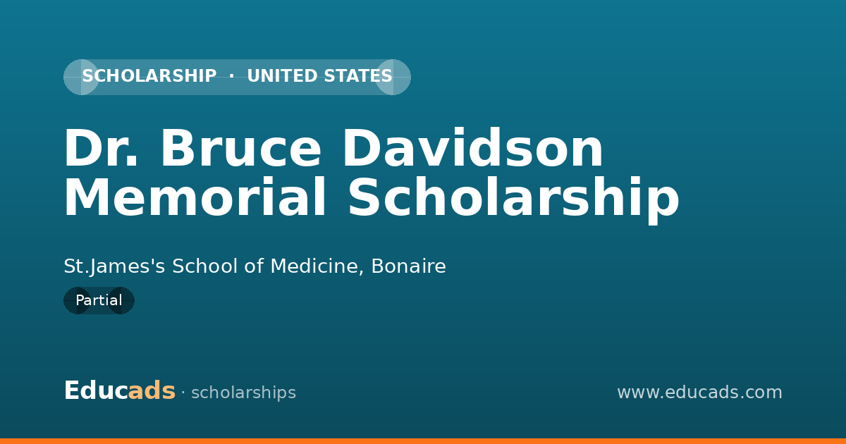 Dr. Bruce Davidson Memorial Scholarship scholarship
