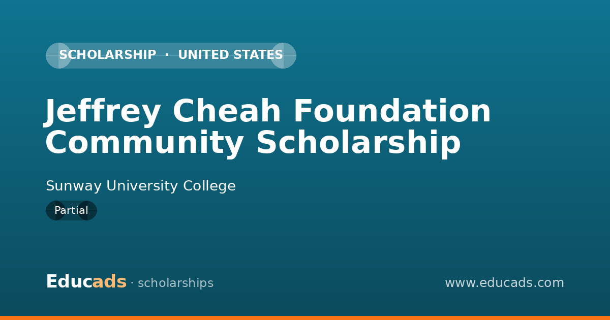 Jeffrey Cheah Foundation Community Scholarship scholarship