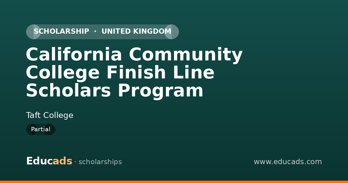 California Community College Finish Line Scholars Program scholarship