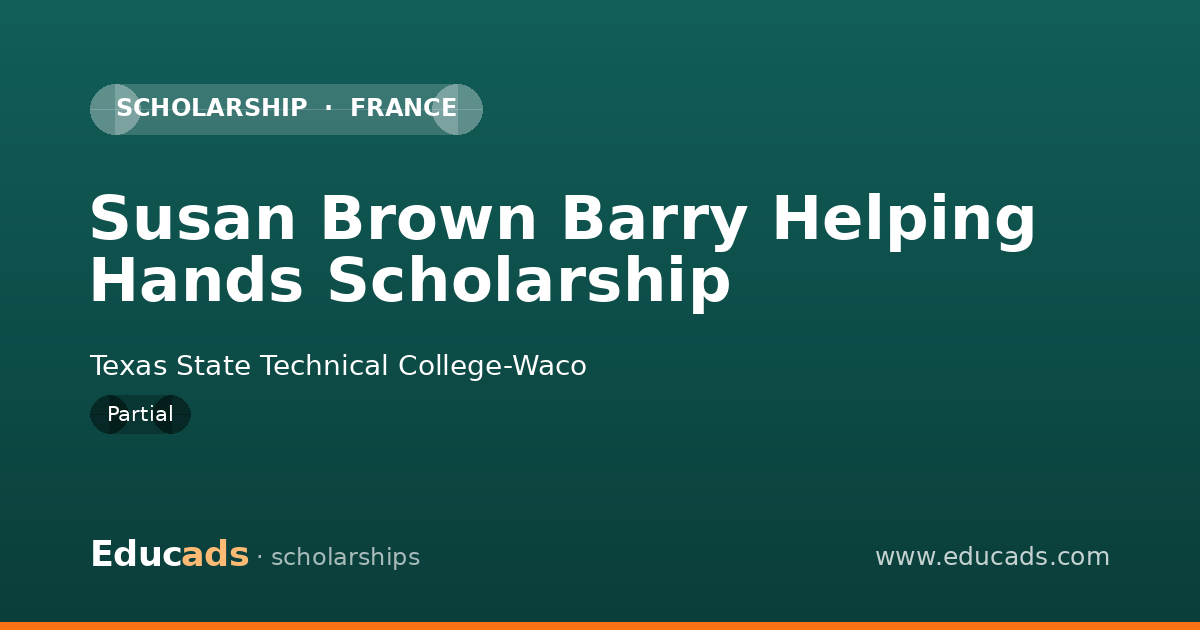 Susan Brown Barry Helping Hands Scholarship scholarship