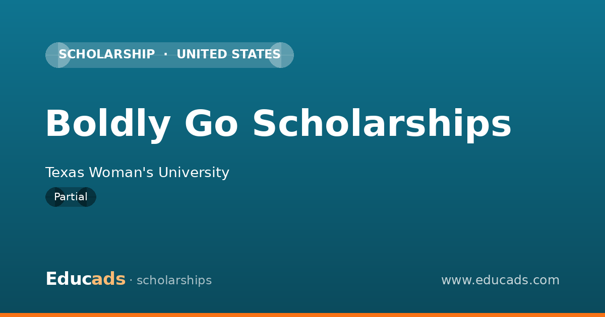 Boldly Go Scholarships scholarship